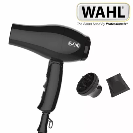 Wahl Travel Compact Hairdryer With 2 Speed Settings 1000W Black ZX982