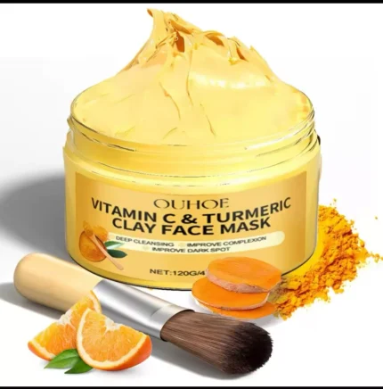 Turmeric Vitamin C Clay Mask Deep Cleansing Face Mask Dark Spots Skincare Uk
